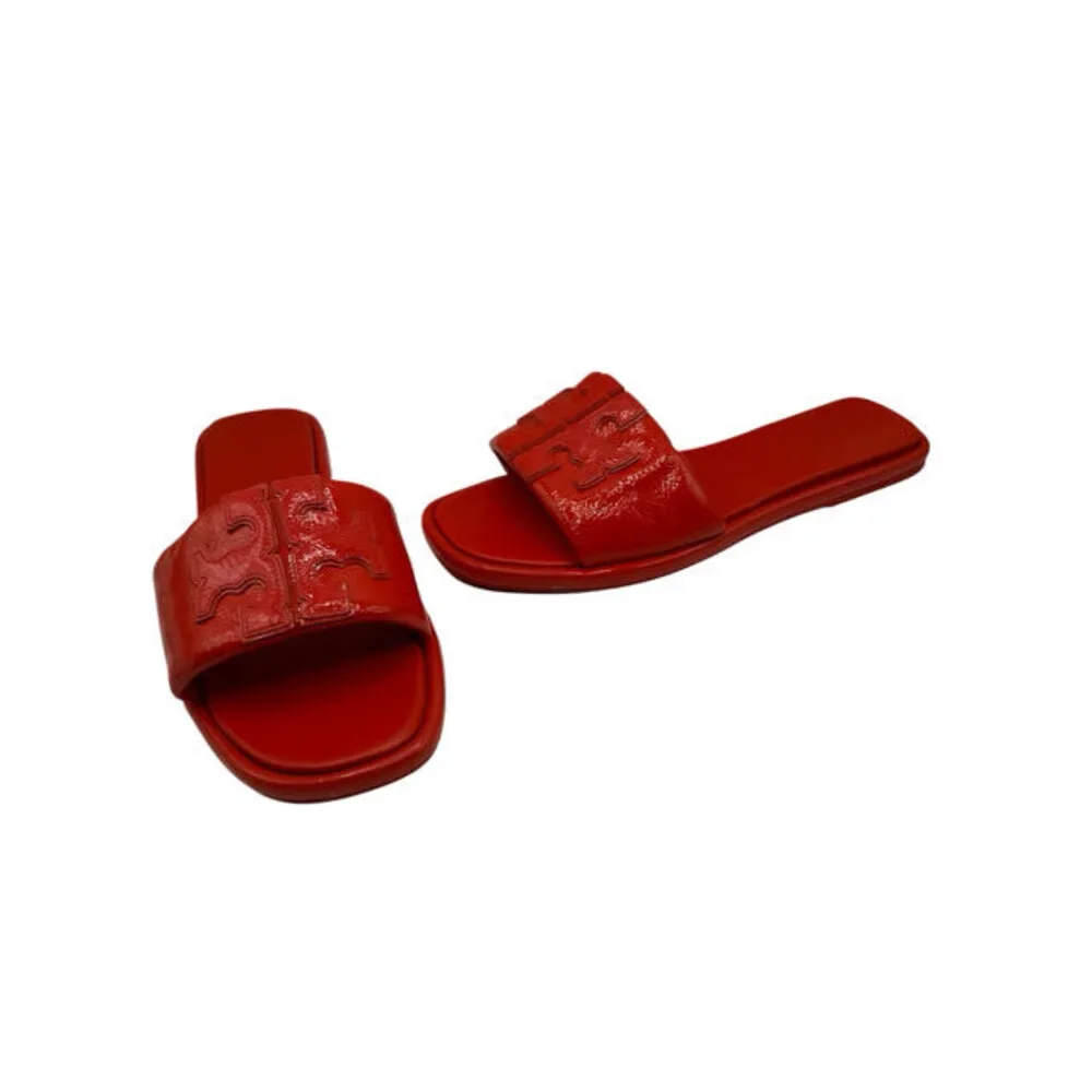 Red Slide Sandals for Women - Sleek Open-Toe Slides